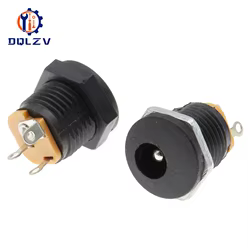 Conector Jack DC 5,5 x 2,1 mm de Panel con Rosca
