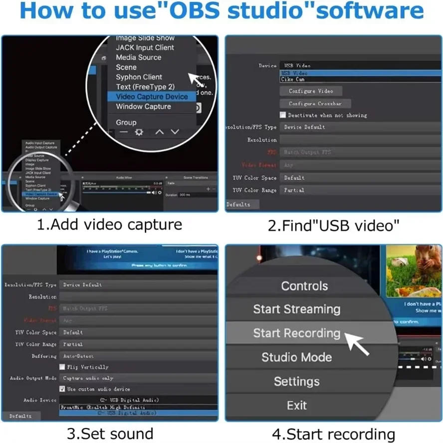 Tarjeta de captura de vídeo HD 4K USB 3,0 2,0 HDTV caja de grabación de vídeo para PS4 juego DVD videocámara grabación de cámara transmisión en vivo - imagen 5