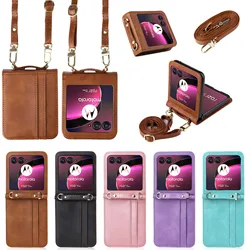 Funda de cuero tipo billetera para Motorola Razr 60/50 Ultra