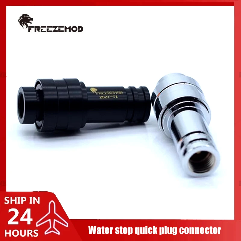 FREEZEMOD-Kit de montaje desconectado para parada de agua, refrigeración por agua, acceso directo, negro/plata, ZSZT-T1