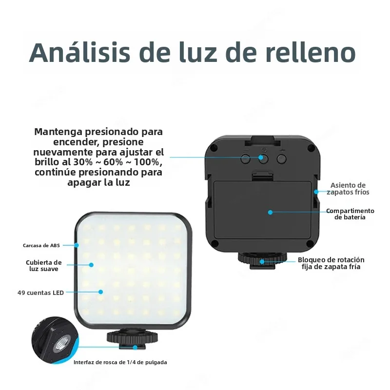 Luces Led, lámpara de fotografía, transmisión en vivo, luz RGB de bolsillo para grabación de vídeo, cámaras de relleno de belleza, luz de anillo para Selfie profesional - imagen 4