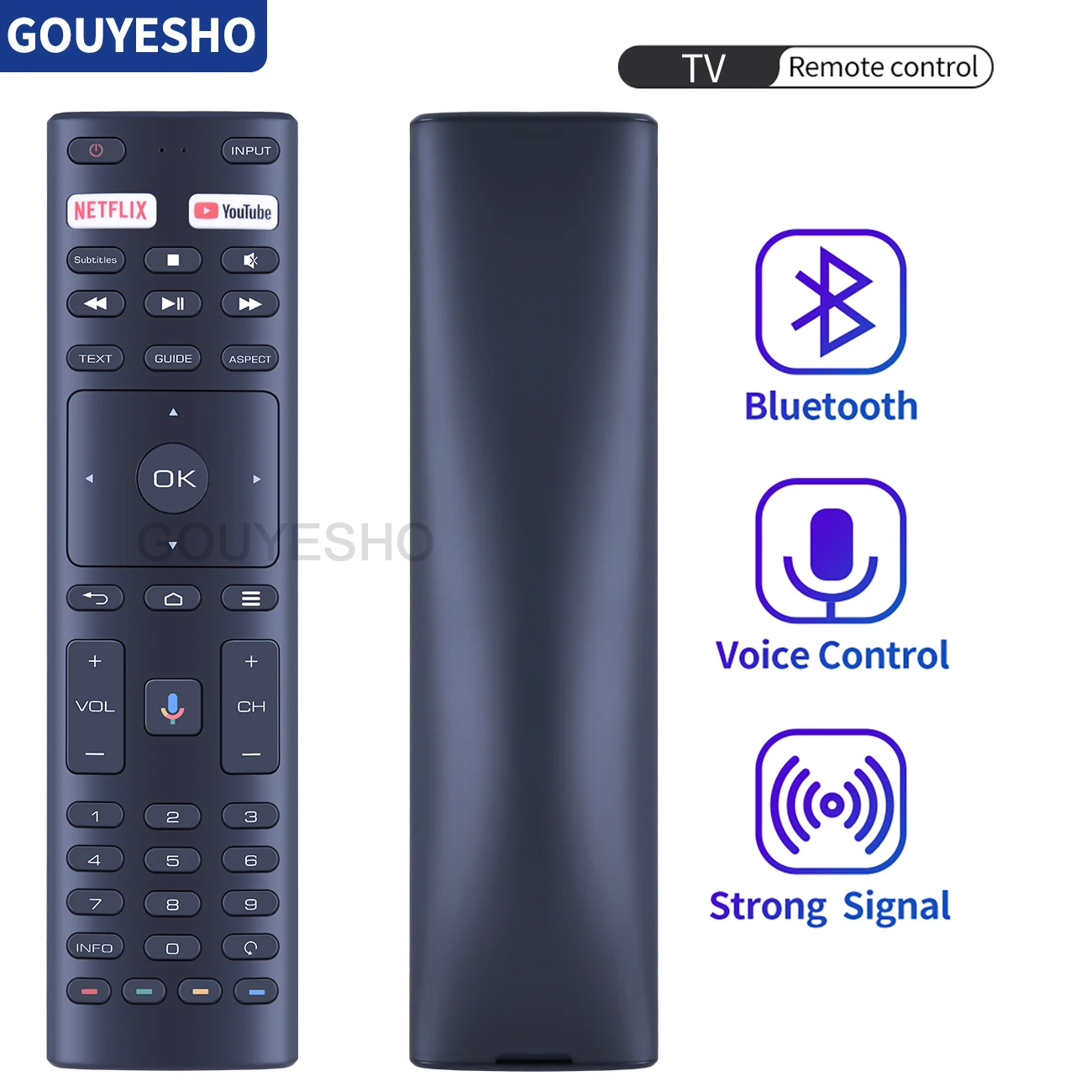 Nuevo Control remoto por voz KT1942-HG para tesla sanshui konka JVC fuerte RM-C3404 Smart TV - imagen 3