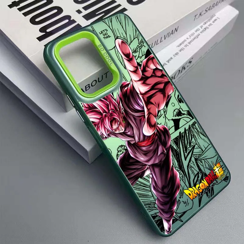 D-Dragon Ball Son Goku Manga funda para Xiaomi Poco X3 X5 X6 F5 F6 M6 Pro GT NFC Pro funda de teléfono plateada colorida - imagen 5