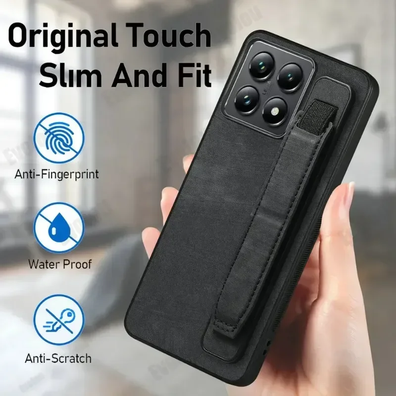 Funda de lujo Retro lisa de cuero PU mate con soporte para Honor 400 Pro 400 Lite, funda de silicona con soporte para pulsera para Honor400 Pro - imagen 2