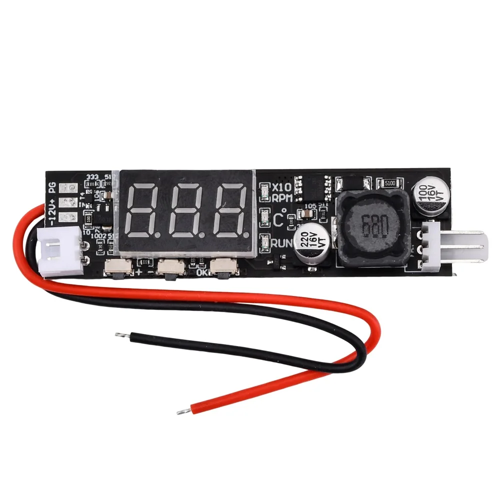 DC 12V 2A PWM 2-3 cables ventilador Control de temperatura controlador de velocidad chasis ordenador módulo de reducción de ruido NTC B 10K 3950 sonda - imagen 3