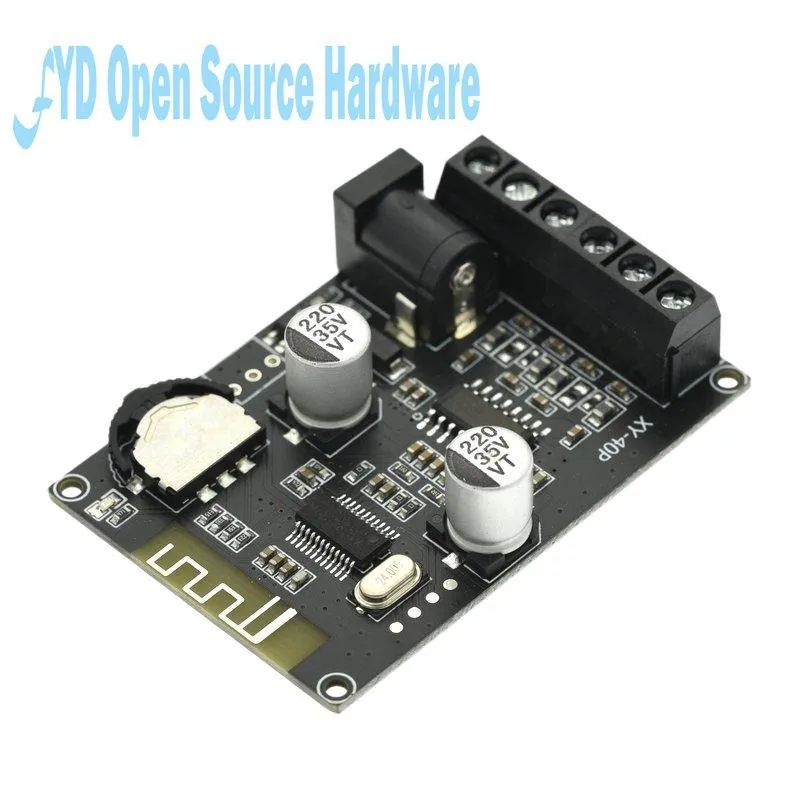 Módulo de placa amplificadora de potencia, estéreo 40Wx2, compatible con Bluetooth 5,0, cc 12V/24V, XY-P40W de amplificador Digital de alta potencia