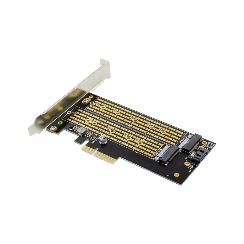 Tarjeta adicional PCIe X4 M.2 B & M Key NVMe SSD NGFF adaptador multiplicador de expansión convertidor Pci-e 4x M2 6Gbps tarjeta elevadora - imagen 3