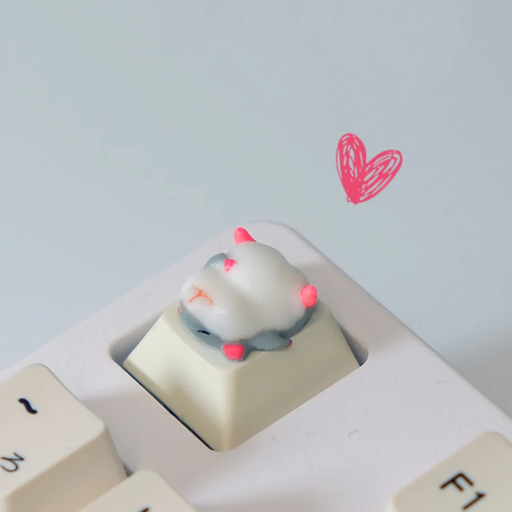 Tapa de teclado mecánico tridimensional para hámster gordo, regalo de cumpleaños para hombres y mujeres, teclas personalizadas creativas - imagen 5