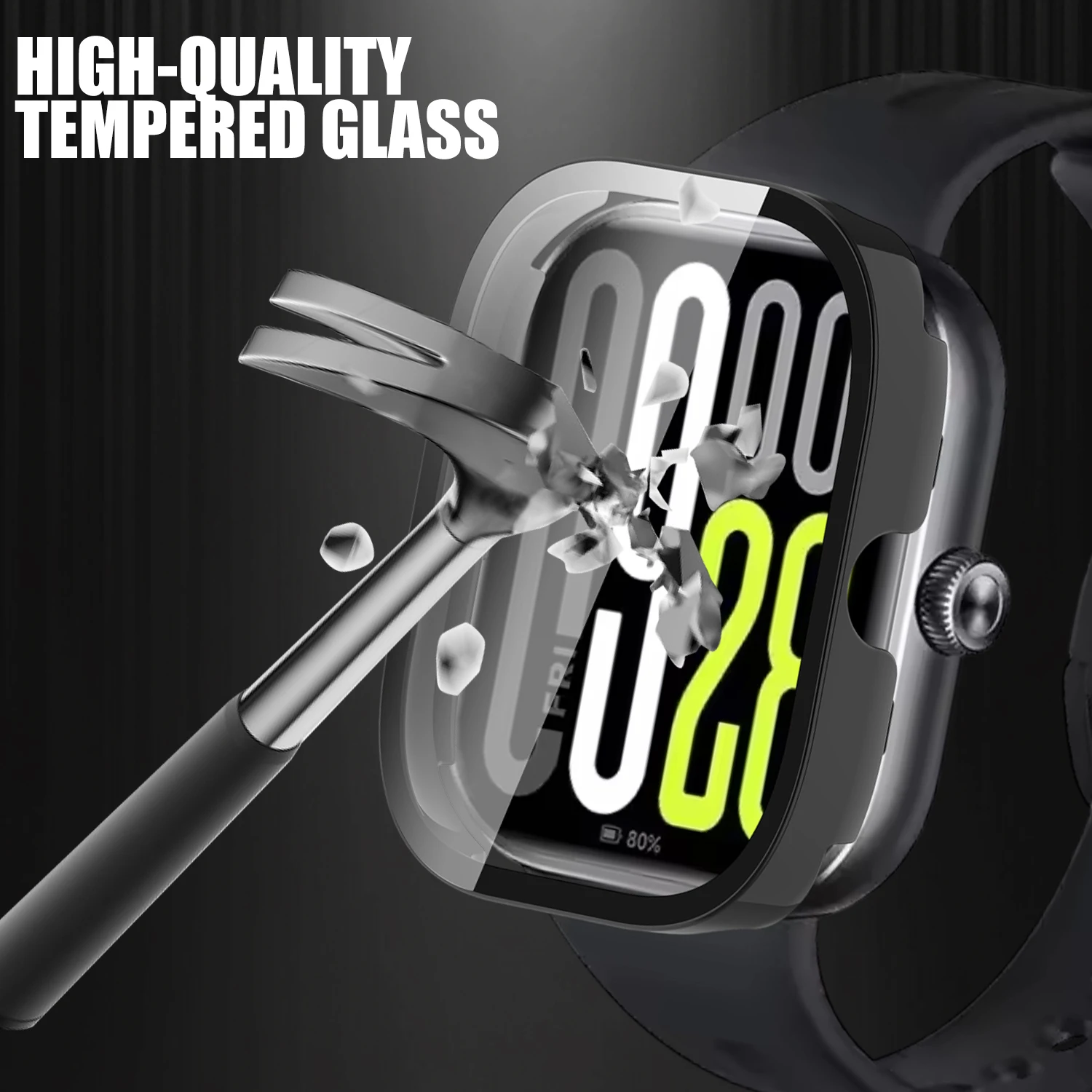 PC duro + funda protectora integrada de vidrio templado para Redmi Watch 5/5 eSIM Smartwatch cubierta protectora antiarañazos parachoques - imagen 4