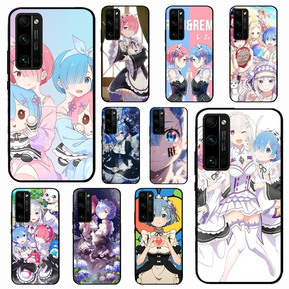 Funda de teléfono de Anime japonés Re z-zeroES para Huawei Honor 10 Lite 9 20 7A 9X 30 50 60 70 Pro Plus, funda de silicona suave