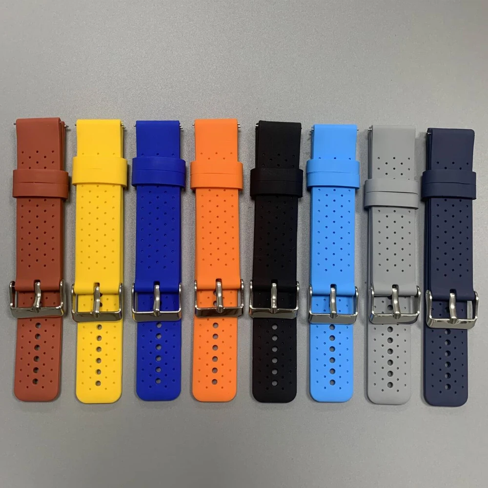 20mm 22mm Silicone Watch Strap For Huami AMAZFIT BALANCE 2 Active 2 GTS4 mini GTR 4 3 2e BIP 6 5 Sports Band Breathable Bracelet - imagen 3