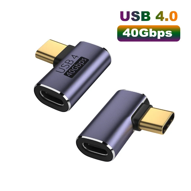 Adaptador USB 4,0 tipo C de Metal de 100W OTG 40Gbps transferencia rápida de datos tableta convertidor de carga de USB-C para teléfono MacBook Air Pro portátil - imagen 3