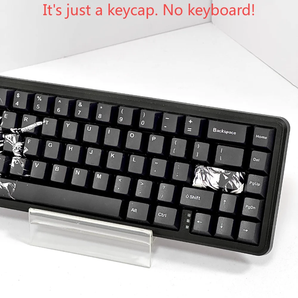 Juego de teclas Ninja Black Night PBT 83 teclas Cherry Anime teclas negras personalizadas para teclados mecánicos con diseño 60/63/64/68 - imagen 4