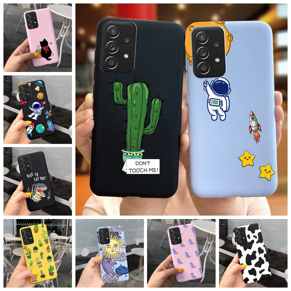 Funda de dibujos animados para Samsung Galaxy A33 5G A53 A73, funda de silicona suave de Color caramelo para Samsung A73 A53 A33 5g, fundas de teléfono de TPU