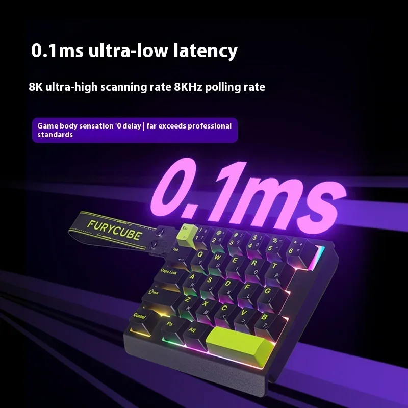 FURYCUBE M30 HE teclado para juegos con efecto Hall Mini teclado RT0.01mm 0,1 ms soporte de latencia SOCD MT Valorant FPS teclado de juego con cable - imagen 3