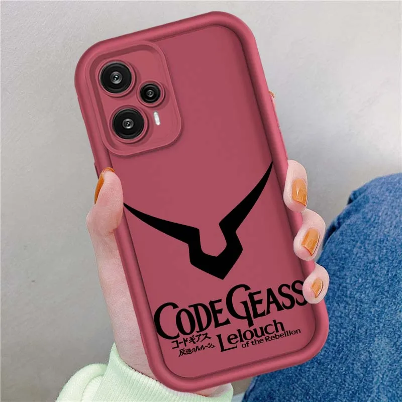 Funda con logotipo de CÓDIGO de Anime GEASS para Xiaomi Poco X3 X4 X5 X6 X7 C65 C75 M4 M5 M5S F6 F4 F5 Pro GT NFC, funda de teléfono con escalera ocular - imagen 5