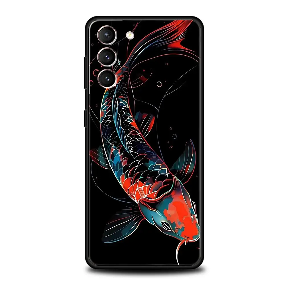 Funda de teléfono Koi Carp para Samsung Galaxy S24 S23 S22 S20 Ultra S21 FE 5G S10 S9 Plus S10E S8 funda de silicona suave - imagen 5