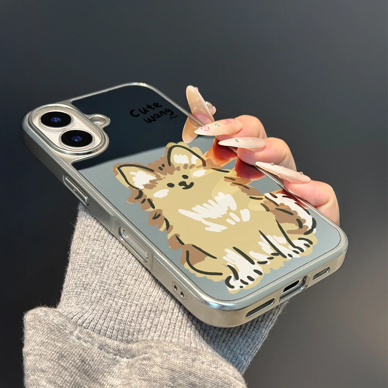 Bonita funda de teléfono woof para iPhone 11/12/13/14/15/16/17 Pro Max AIR PLUS, funda de teléfono epoxi TPU anticaída - imagen 4
