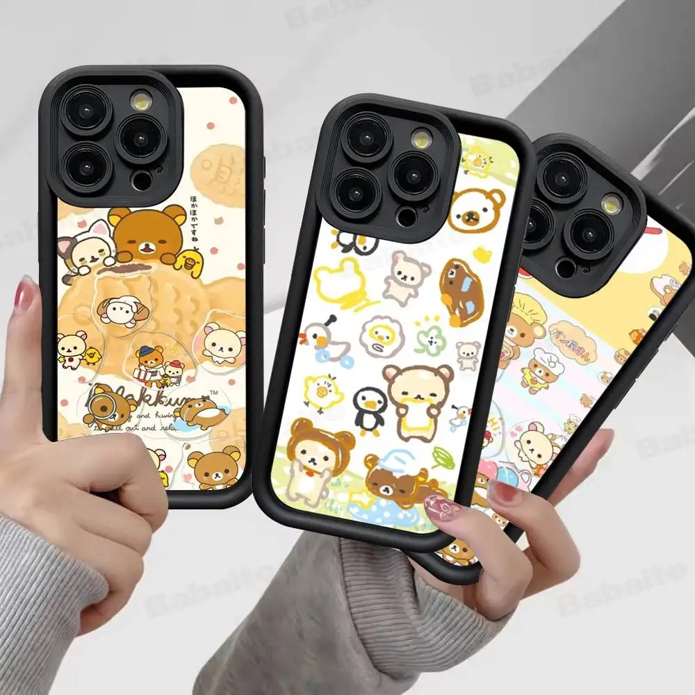 Funda de teléfono Rilakkuma, funda de silicona para iPhone 17 Air 17 16 15 14 13 12 11 Plus Pro Max, funda suave a prueba de golpes - imagen 4