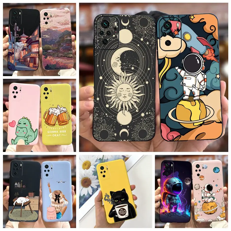 Funda con dibujos animados para Xiaomi Redmi Note 10, carcasa suave de TPU para Redmi Note 10 Pro Max