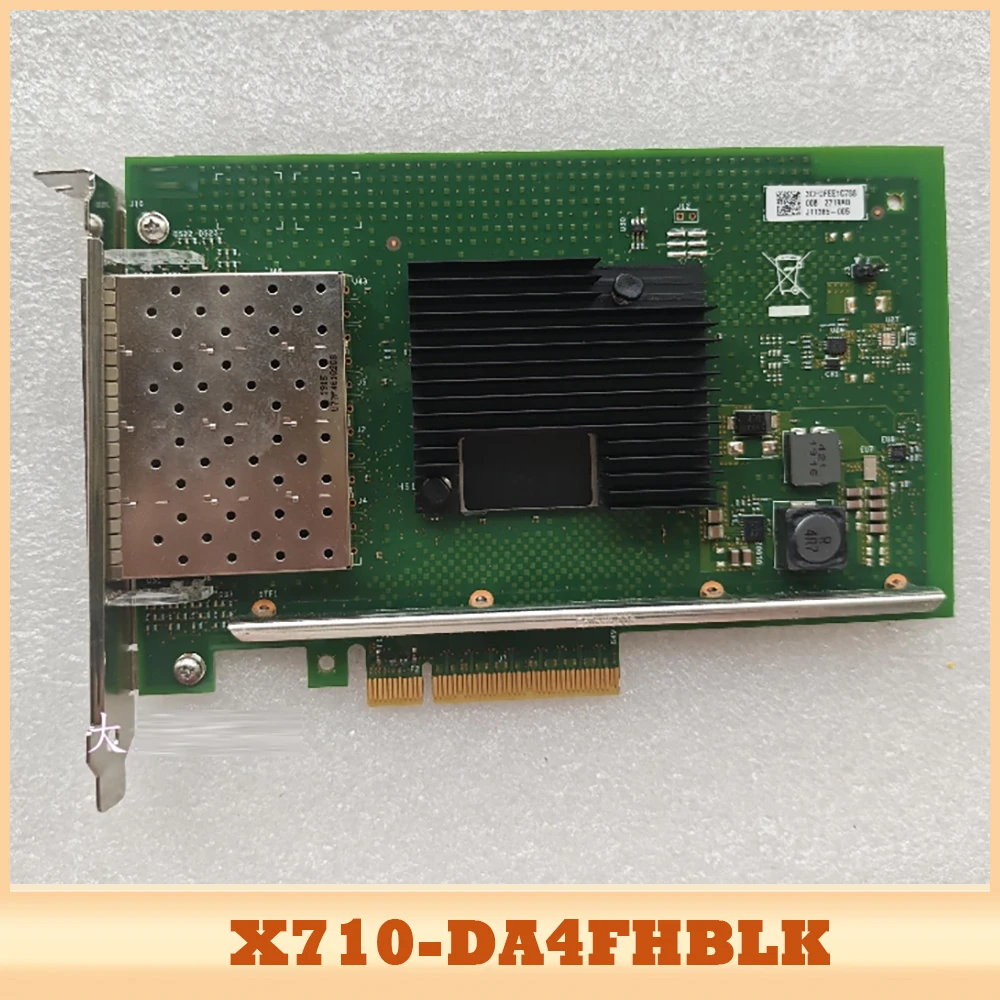 Para Intel X710-DA4FHBLK Tarjeta de red de fibra óptica 10G de cuatro puertos X710DA4 10GSFP