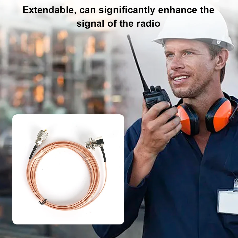 Cable de extensión de antena SC-316 PL-259 SO-239 de 5 metros Cable coaxial Cable de extensión de Radio de coche para Kenwood para Yaesu - imagen 4