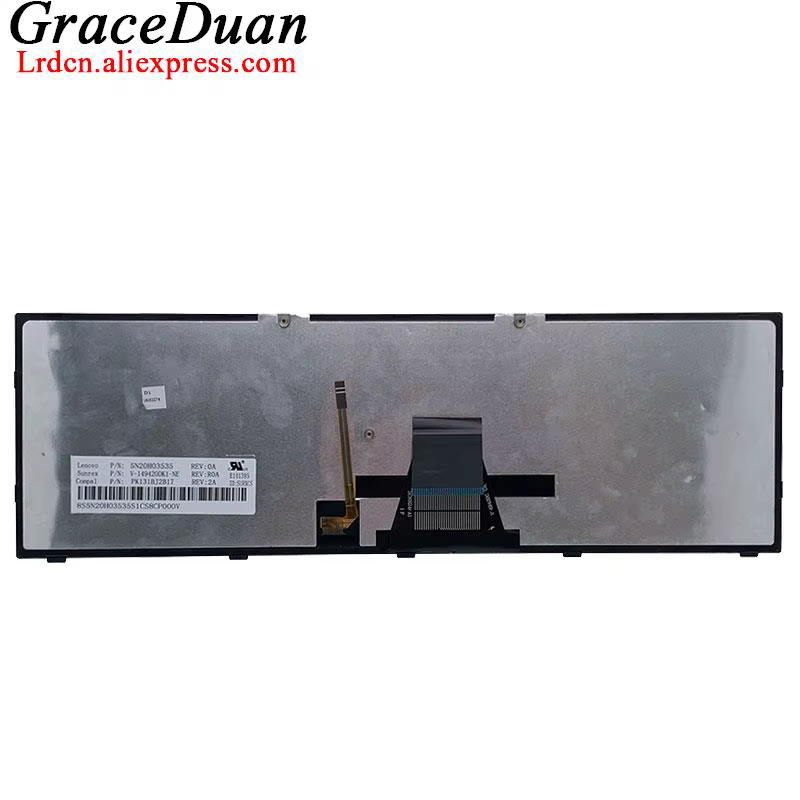 Teclado retroiluminado nórdico para ordenador portátil, accesorio para Lenovo Z51-70 500-15ISK 15ACZ Flex2-15 V4000 NDC 5N20H03535 5N20H03516 - imagen 4