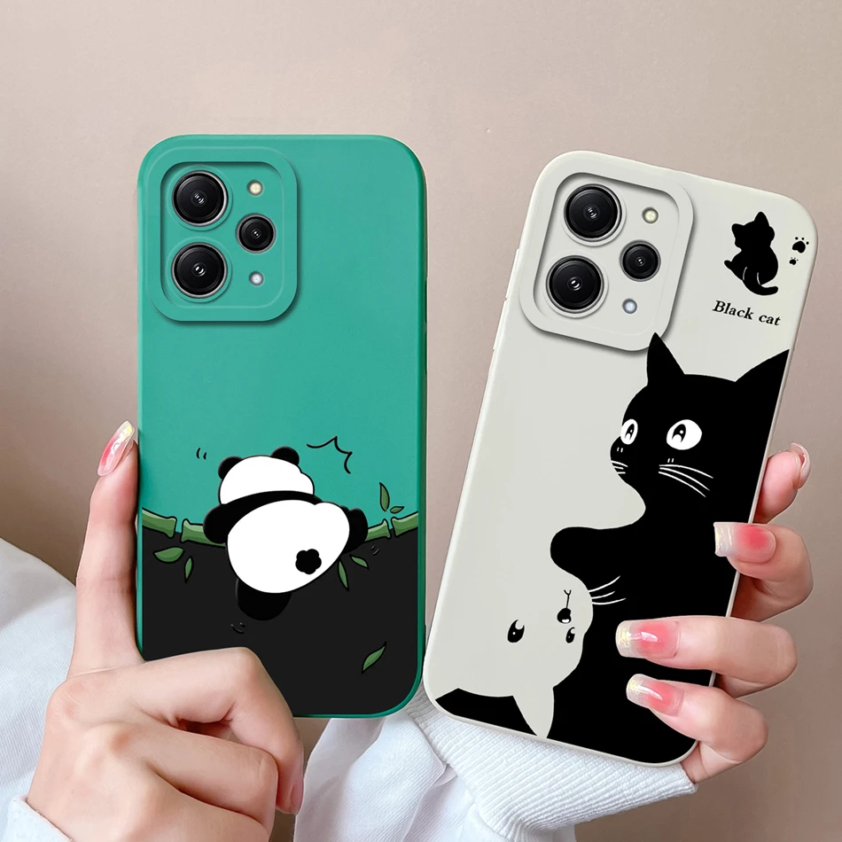 Para Redmi 12 Funda Swwet Cool Funda de teléfono suave para Xiaomi Redmi12 4G 5G protección completa Funda de silicona líquida de alta calidad - imagen 4