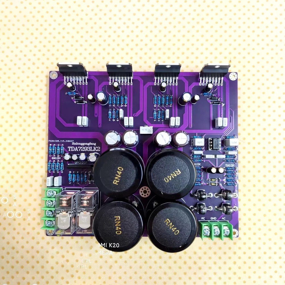 Placa amplificadora de potencia HiFi de calefacción paralela dual de doble canal DA7293LK2 15,8 × 13,7 × 1,6 cm para TDA7293 - imagen 3