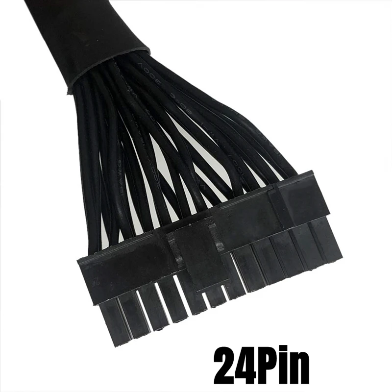 Cable de alimentación de placa base principal ATX de 14 + 10 pines a 24 pines, red con funda de 60 CM para Powers modulares CORSAIR HX1200i, HX1000i, HX850i, HX750i - imagen 5
