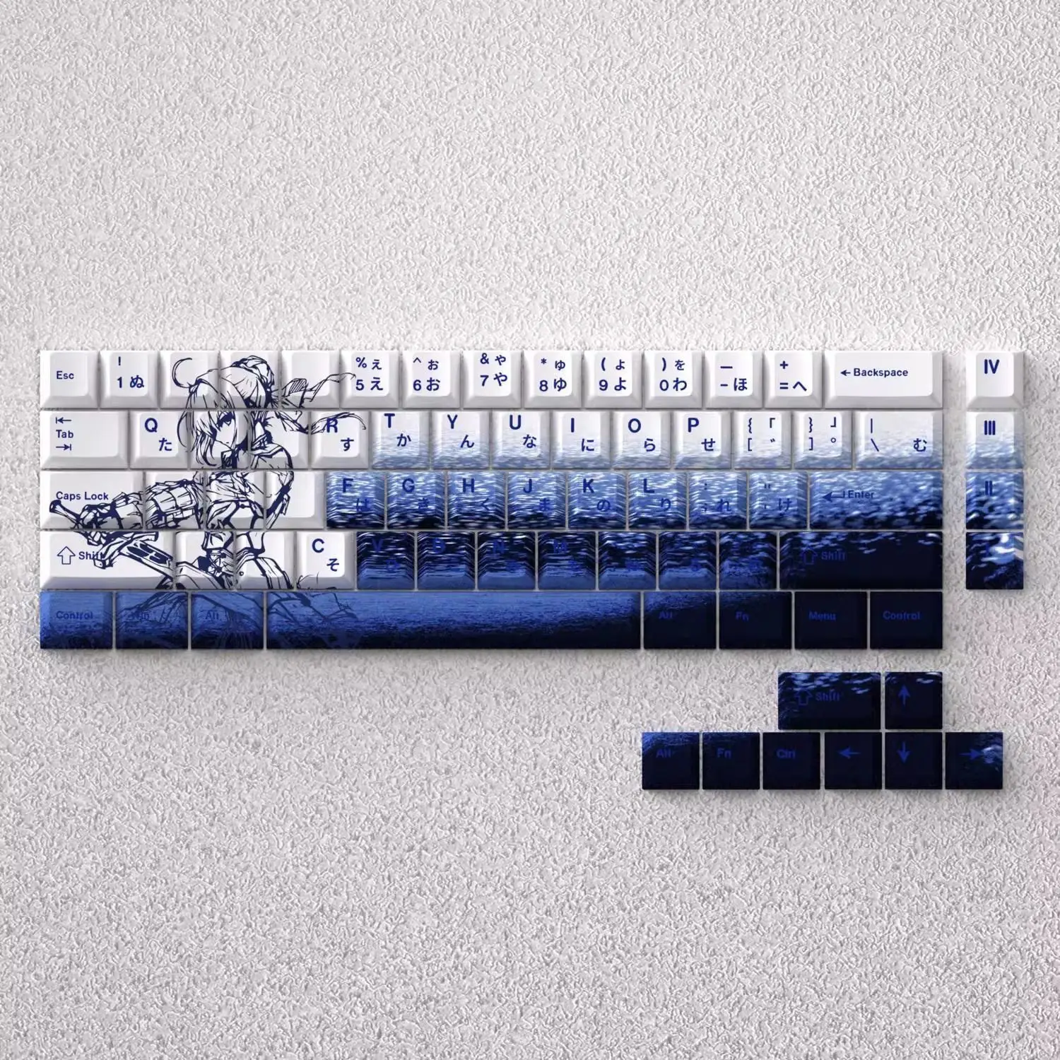 73 teclas Saber Keycaps Anime Dye-sub Key Caps PBT Cherry Profile para teclado mecánico ND63Ace60/65/68 - imagen 5