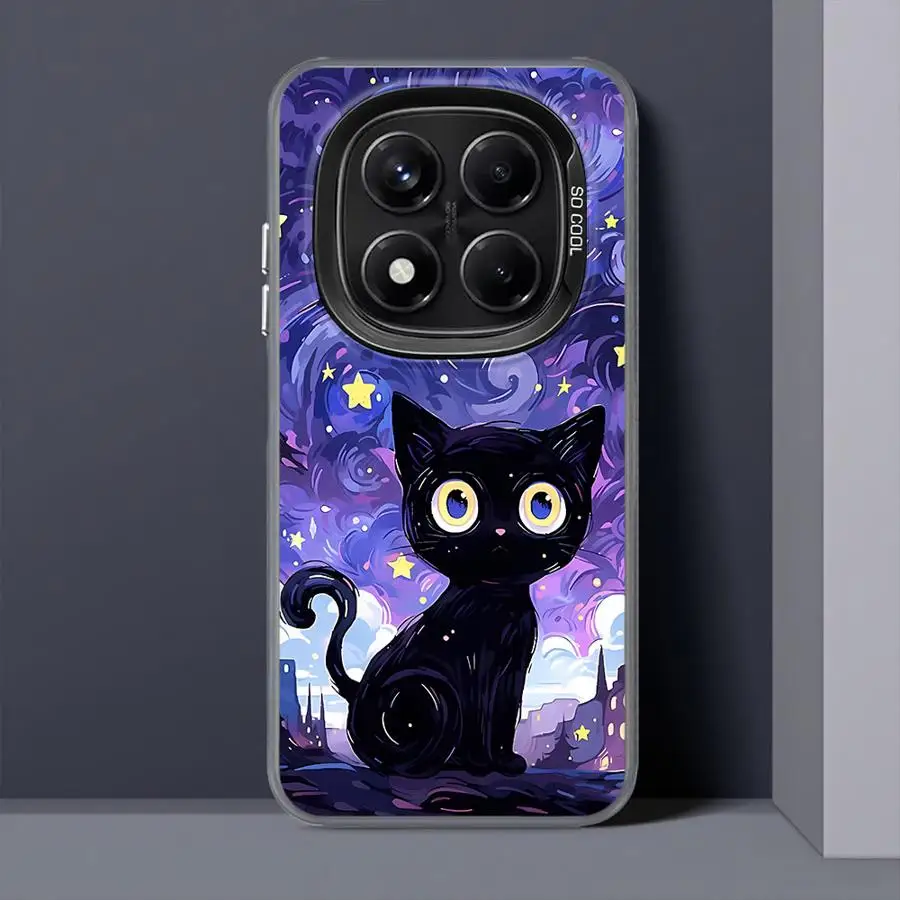 Funda de gato cielo estrellado para Xiaomi Redmi Note 10Lite 14 Pro Plus 11s 12s 9s 10s 13 12 11 funda trasera para teléfono - imagen 3