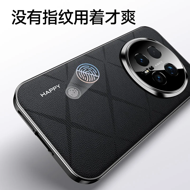 Para Honor Magic 8 Pro funda de marco chapado de cuero de lujo para Huawei Honor Magic8 Pro 8pro Magic 8 Lite protege parachoques a prueba de golpes - imagen 5