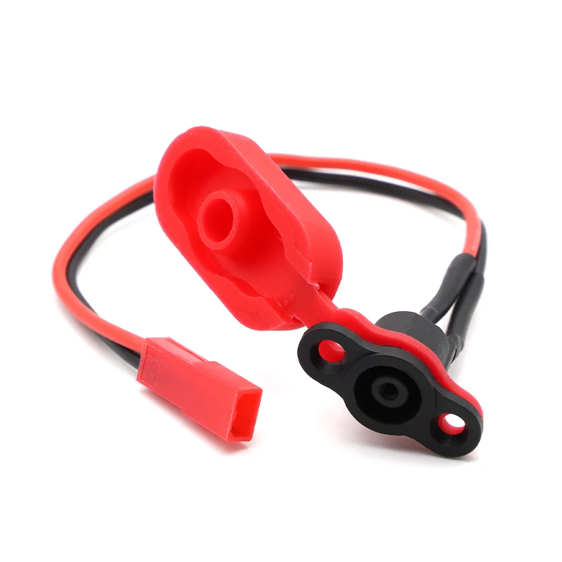 1 Juego de Cable de carga para patinete eléctrico, orificio de carga con cubierta impermeable, tapón antipolvo de silicona para accesorios Xiaomi M365