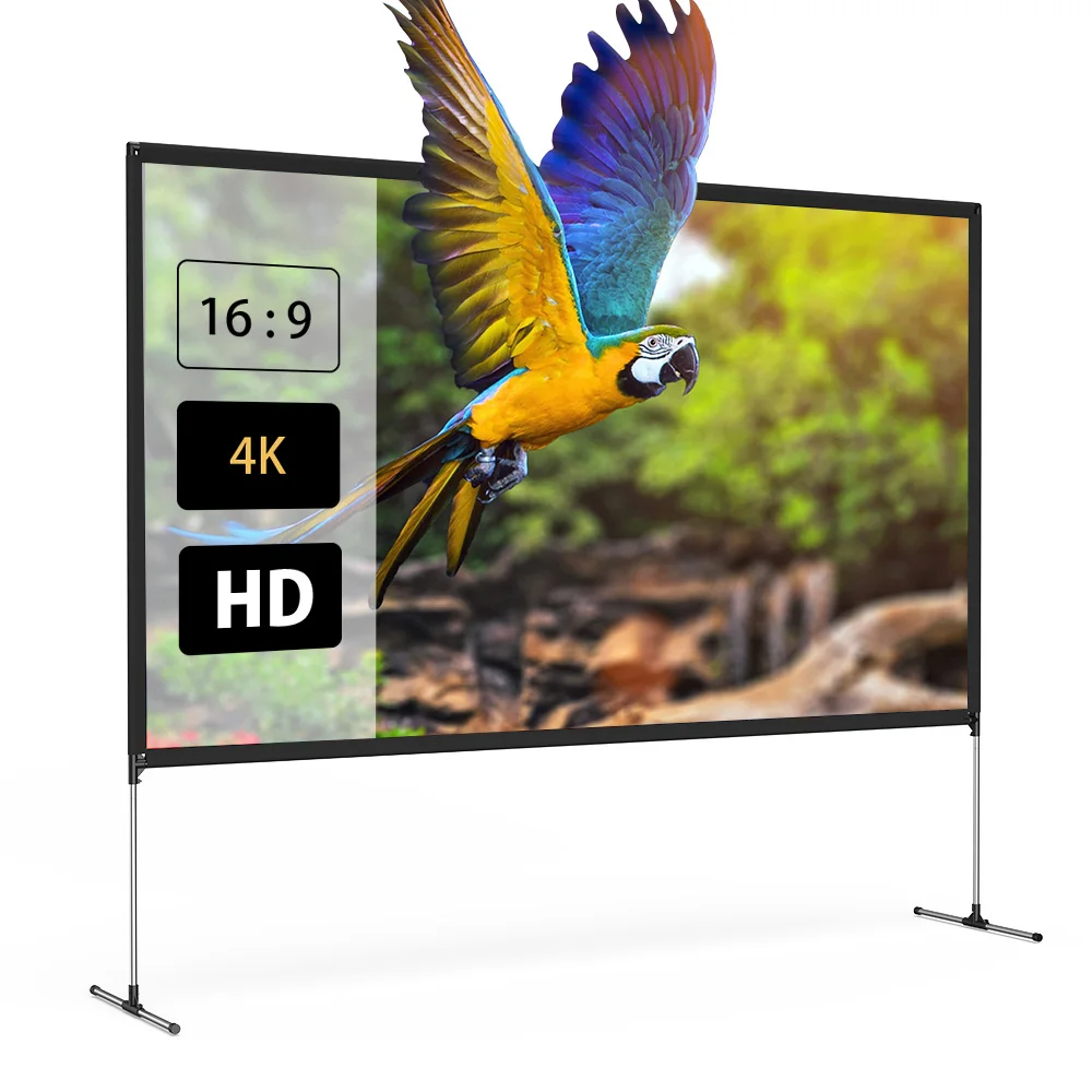 BlitzWolf-Pantalla de proyector BW-VS6 de 80/100 pulgadas, resolución 4K, 16:9, plegable, antiarrugas, fácil instalación, para películas al aire libre - imagen 3