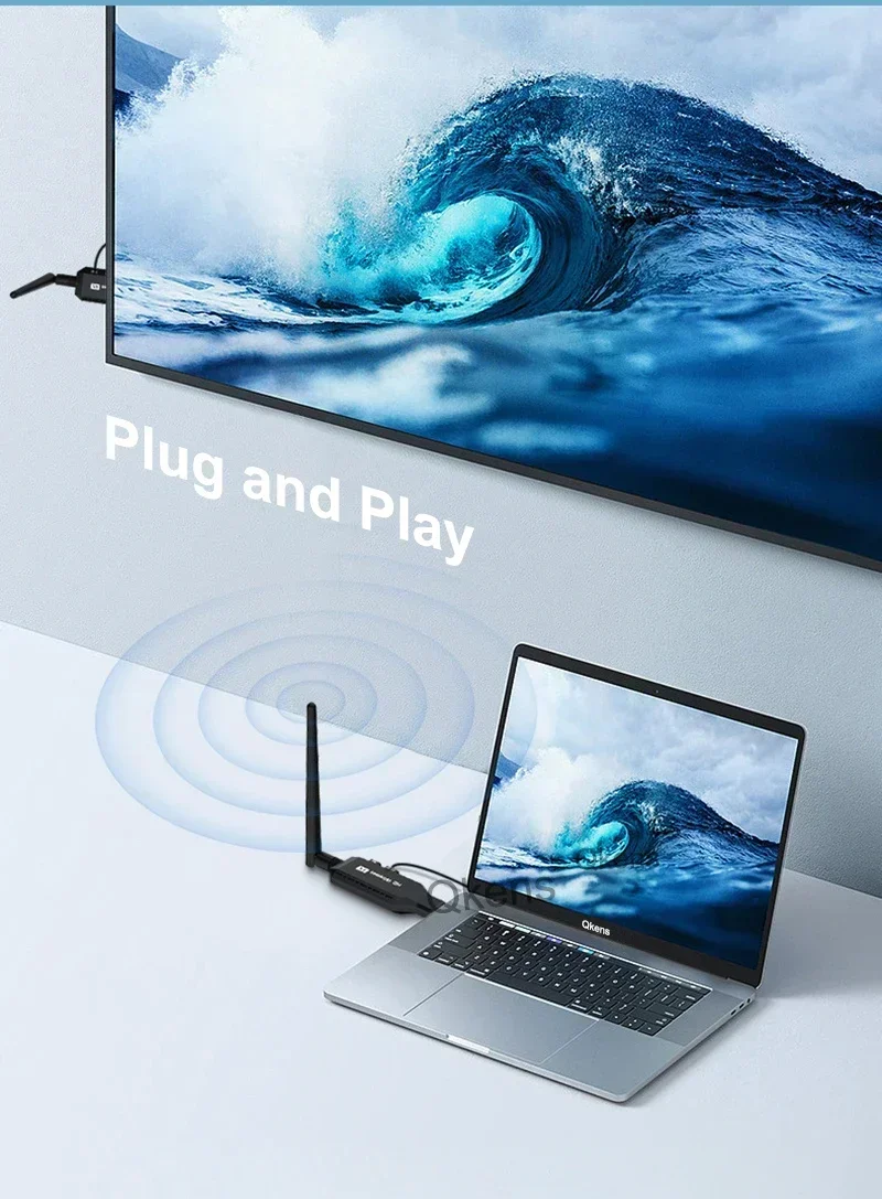 Extensor HDMI inalámbrico 1080P 50m 1 TX y 2 3 4 RX divisor receptor transmisor de vídeo para cámara PS4 portátil PC a proyector de TV - imagen 4