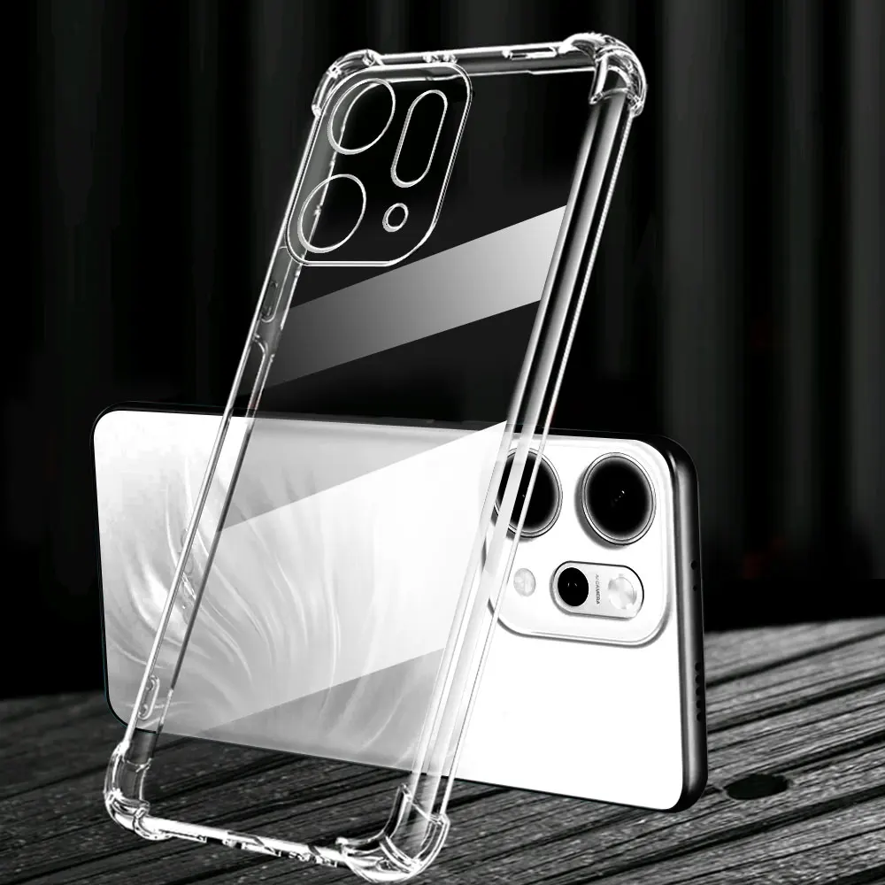 Funda de teléfono OPPO Reno 14 Pro 14 F, Funda Airbag de silicona suave transparente a prueba de golpes, Funda trasera para OPPO Reno 14F reno14, Funda protectora