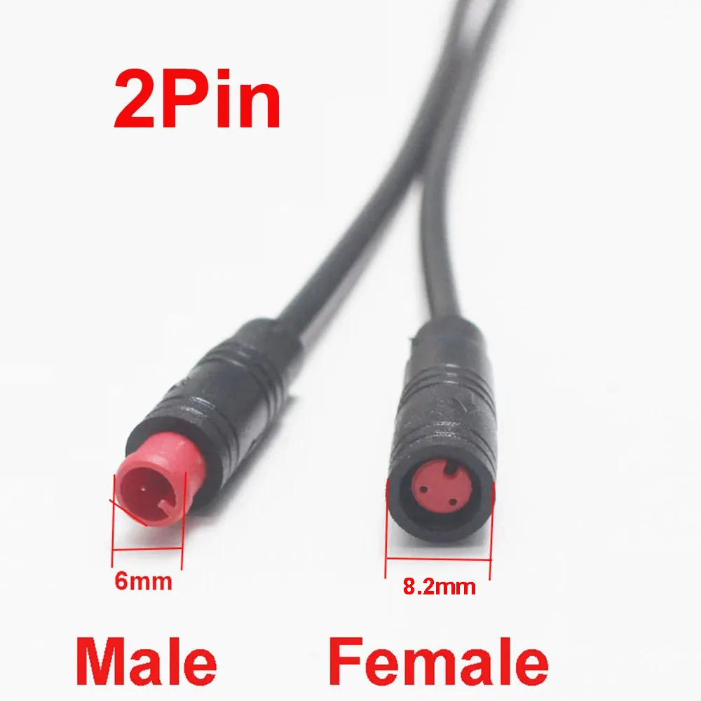 1 Uds M6 2Pin Y divisor Cable de bicicleta eléctrica 1 macho a 2 hembra/1 hembra a 2 macho enchufe de bicicleta eléctrica para Sensor de señal de freno de Scooter - imagen 4