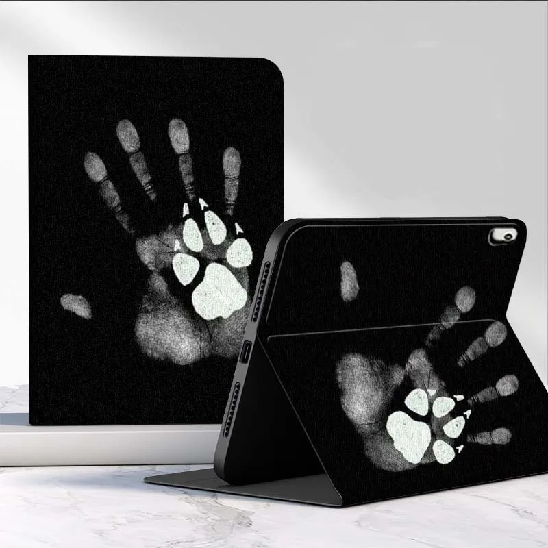 Diseño de hueso con estampado de pata de perro para iPad Pro Mini 1 2 3 4 5 6 7 7ta generación 12,9 10,5 13 11 7,9 8,3 M4 pulgadas funda para tableta - imagen 2