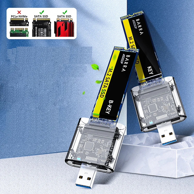 Caja externa USB3.1 SSD Gen2 10Gbps Plug Play NGFF M.2 PCIE M KEY B & M KEY caja de extensión de disco duro móvil caja de conversión