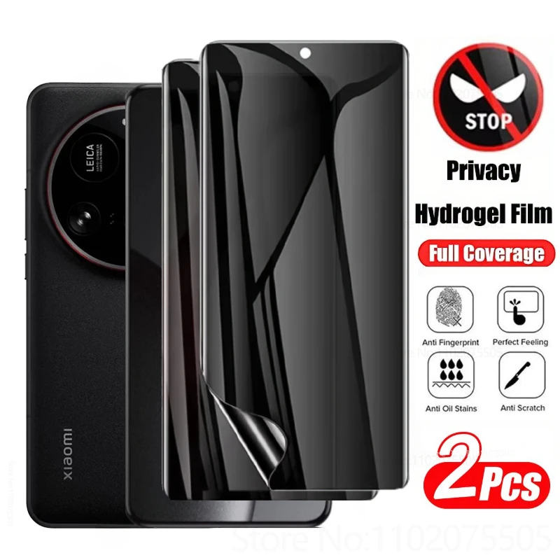Protectores de pantalla antiespía para Xiaomi 15 Ultra 14T 13T 12T Pro, película de hidrogel de privacidad para Xiaomi 15 14 13 Pro 13 12 11 Lite, 2 uds.