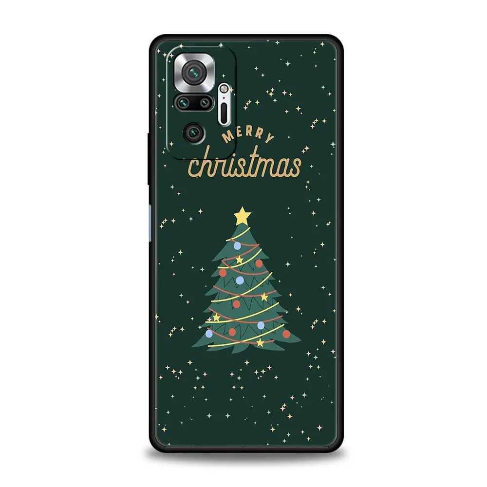 Funda de teléfono para Xiaomi Redmi Note 14 13 12 5G 11 10 Pro Plus 4G 9S 9 14C 13C 12C 10C 9C 9A funda suave de TPU Feliz árbol de Navidad - imagen 3