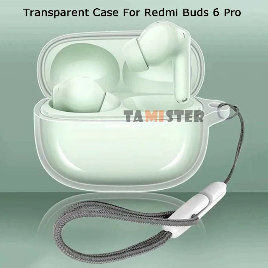 Funda suave de TPU para Redmi Buds 6 Pro, funda protectora transparente, funda de piel para Redmi Buds 6 Pro, Protector de auriculares inalámbricos