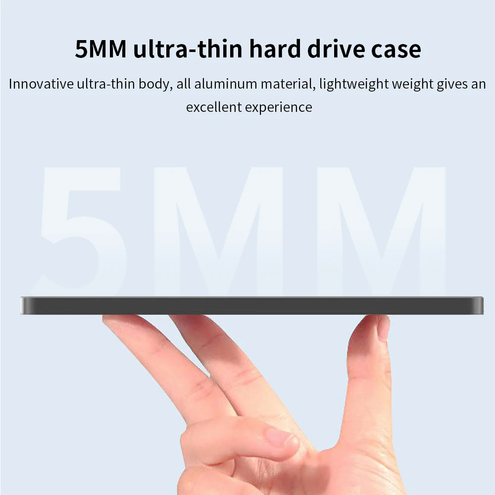 TISHRIC 10Gbps SSD M2 NVME carcasa de disco duro externo 5MM ultrafino M.2 M Key SSD USB a tipo C caja de disco duro para juegos - imagen 3