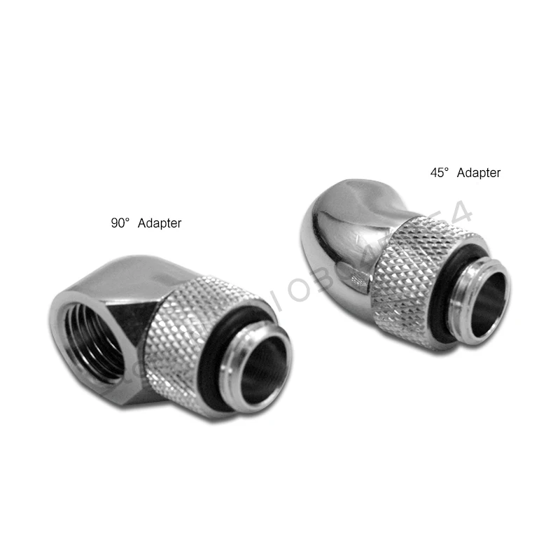 45 Accesorios de codo de 90 grados y adaptador en ángulo giratorio 360 Conector de compresión manual G1/4 ''3 colores - imagen 3