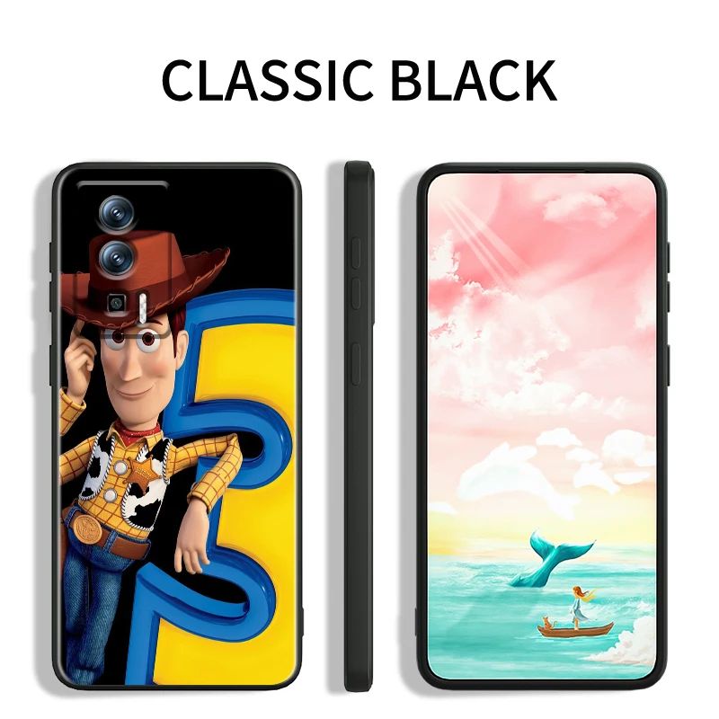 Toy Story-funda de teléfono de dibujos animados de Disney, carcasa negra para Xiaomi Redmi 9A 9C 9AT 10C 9 9T 10 12C 13C A3 12 K60 A1 K50 K40 5G - imagen 4