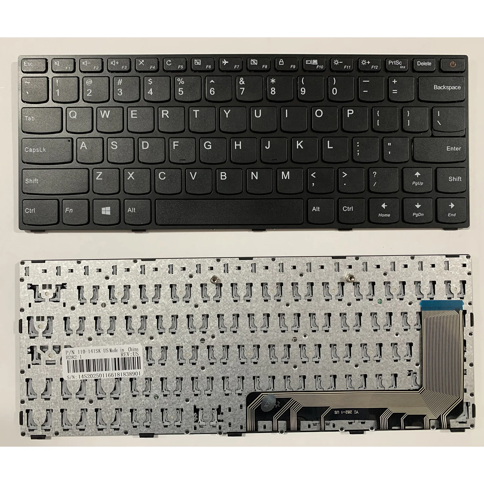 Teclado de ordenador portátil con diseño estadounidense para Lenovo ideapad 110-14ibr 110-14isk 80uc 80t6 110 14 110-14 - imagen 3