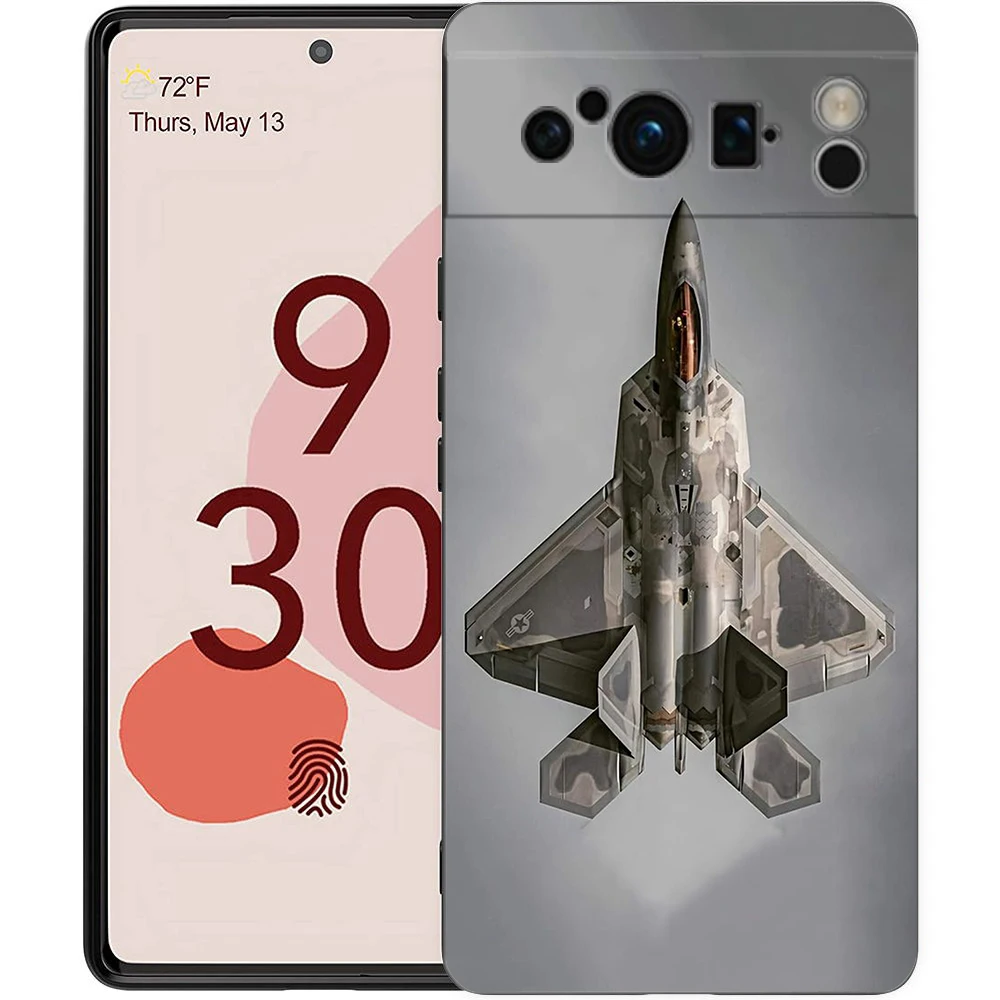 Funda de teléfono Fighter Planes para Google Pixel 8 7 6 Pro 8A 6A 7A 5G silicona suave a prueba de golpes TPU cubierta negra Fundas - imagen 5