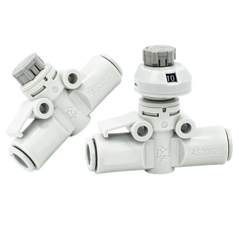 Válvula de control de velocidad de tubería neumática tipo SMC AS1002F/2002F/2052F/3002F, válvula de acelerador de tubería graduada, accesorio AS1002FS - imagen 5