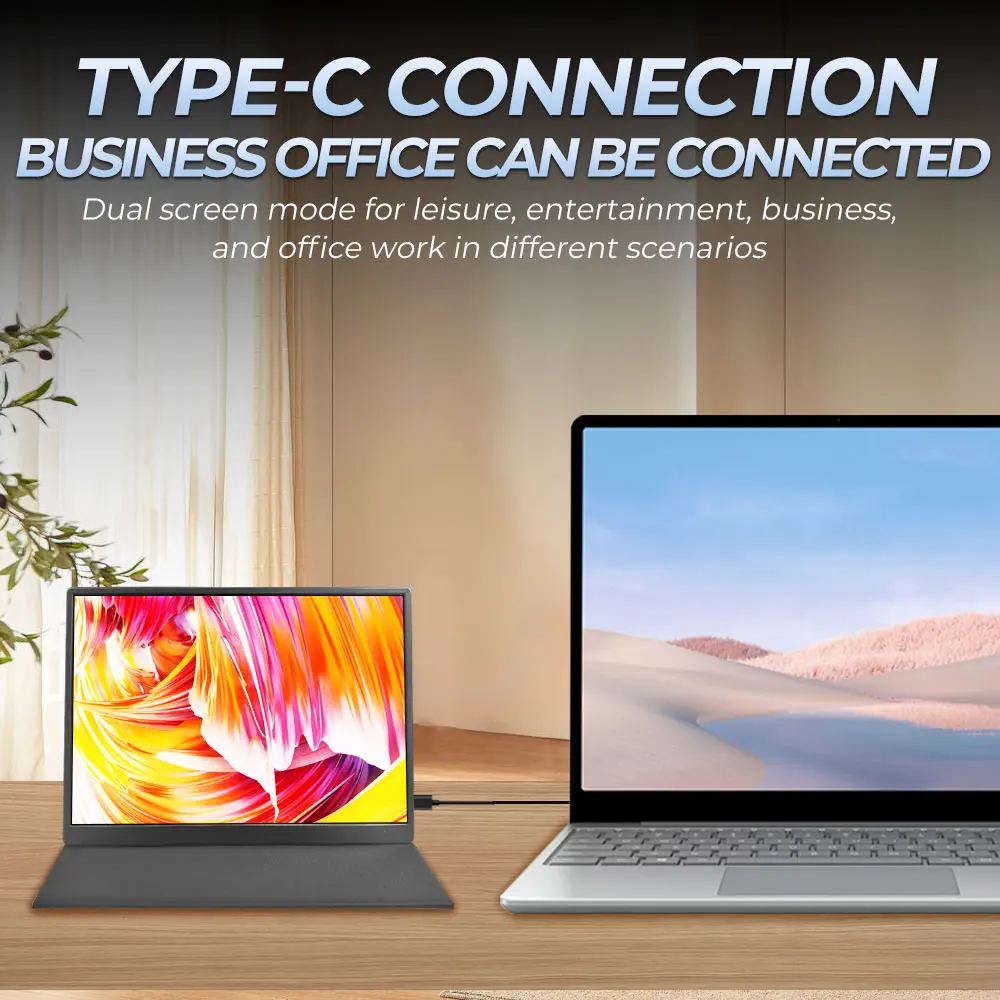 MUCAI 100% sRGB Monitor móvil portátil de luz azul baja 10,5 "IPS adecuado para computadora portátil, Mac, Xbox, PS4/5, y dispositivos de visualización de interruptor - imagen 3